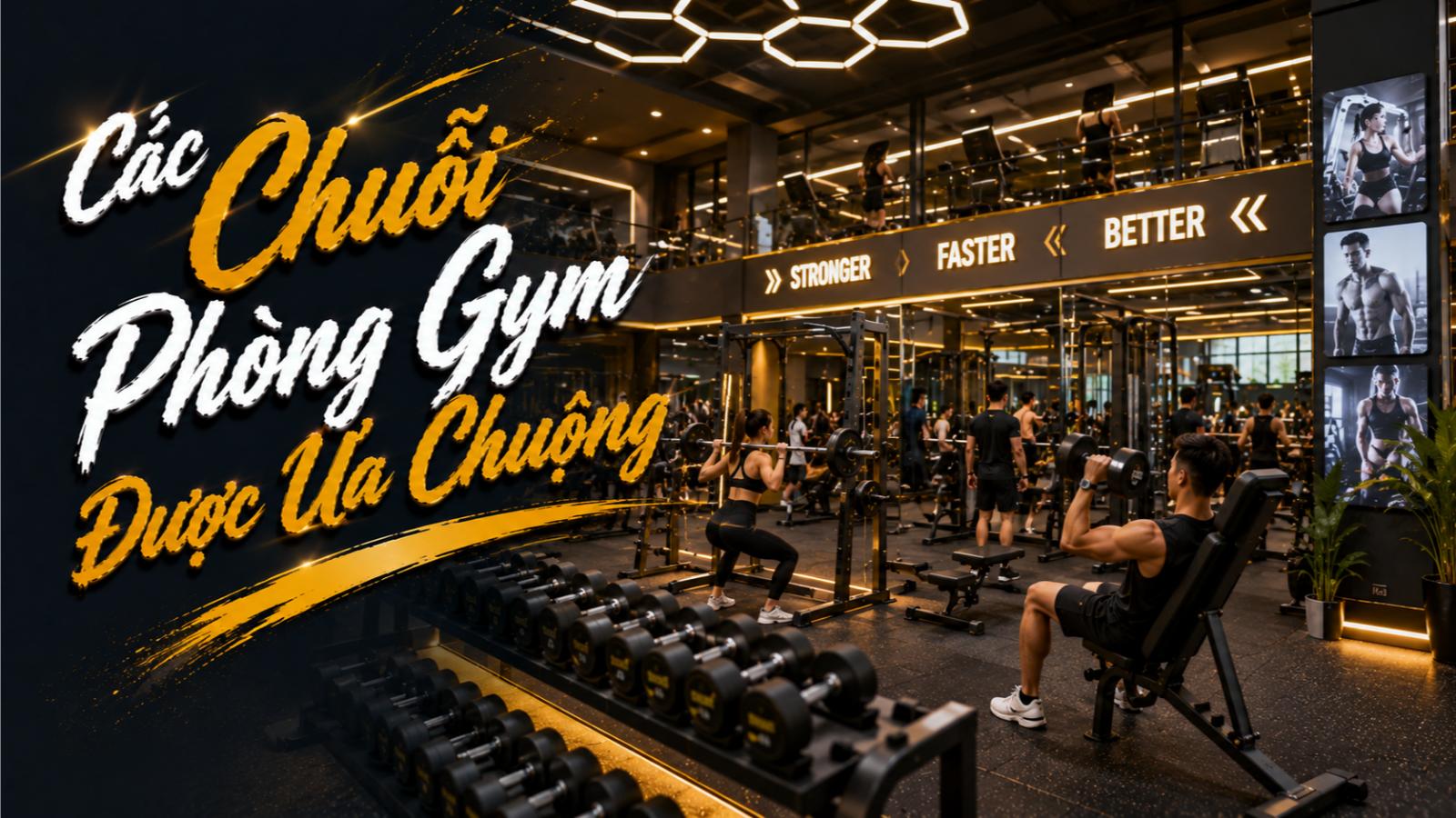 Các chuỗi phòng gym được ưa chuộng