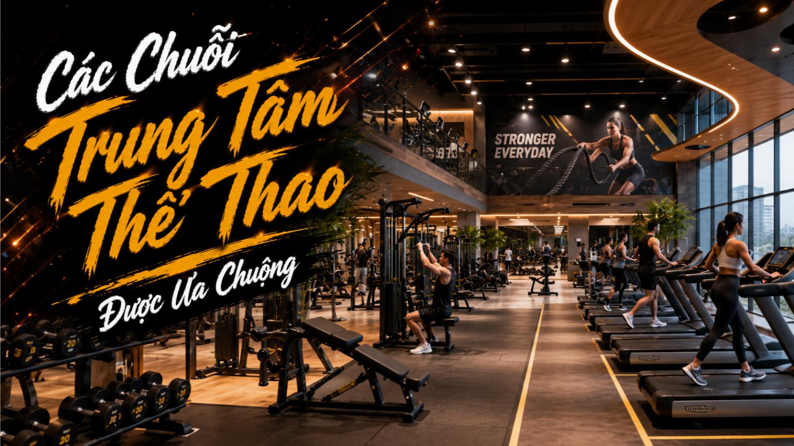 Các chuỗi trung tâm thể thao được ưa chuộng