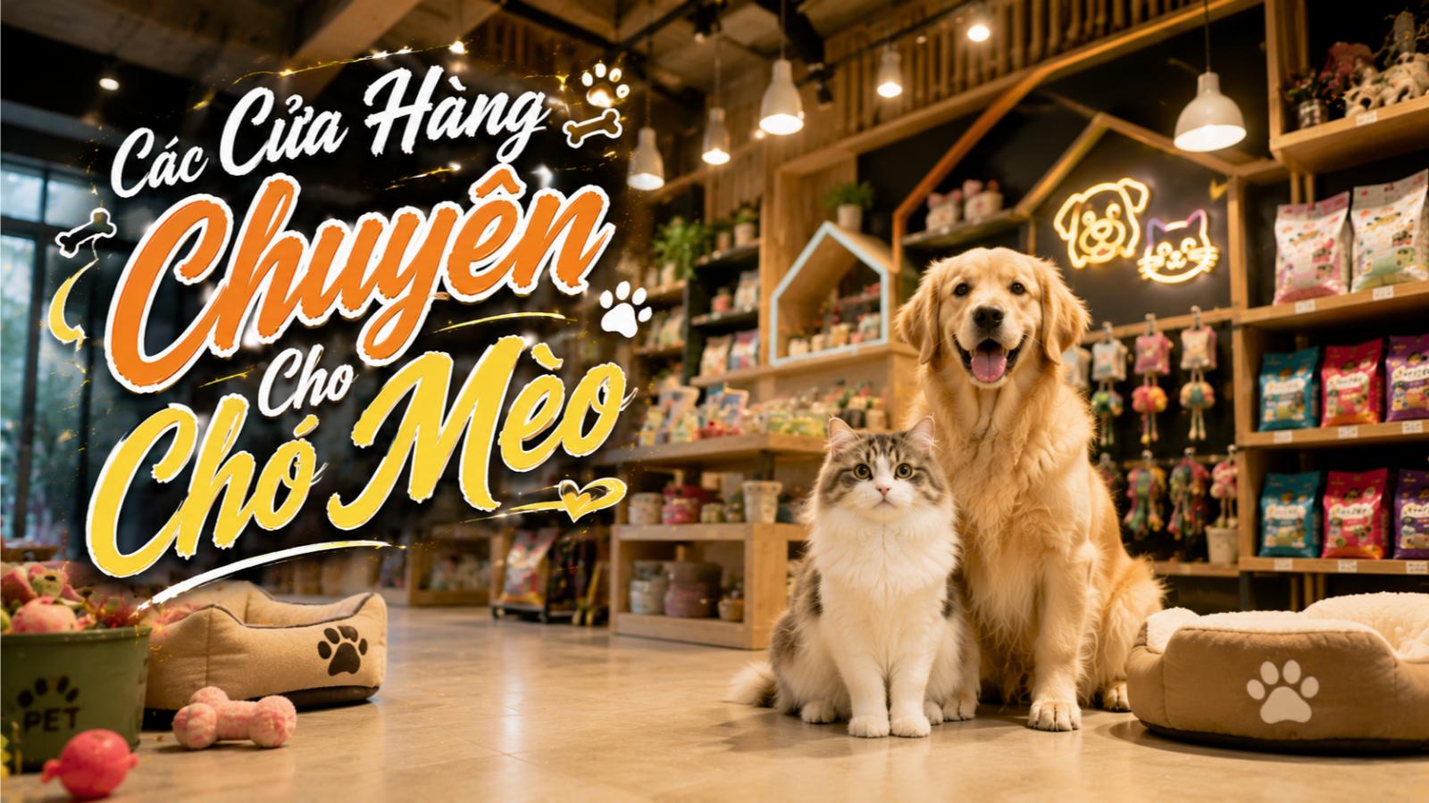 Các cửa hàng chuyên cho chó mèo