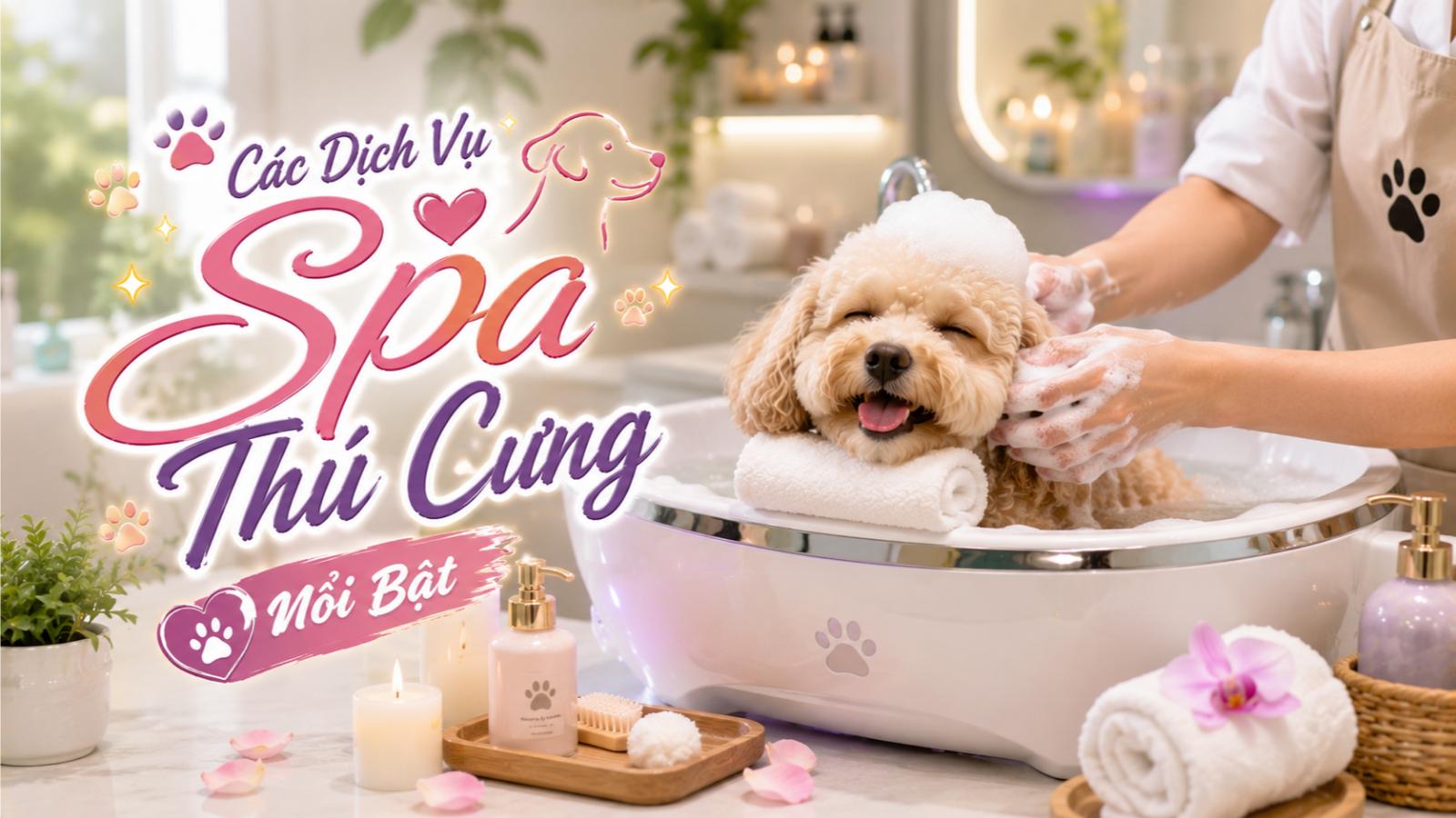 Các dịch vụ spa thú cưng nổi bật