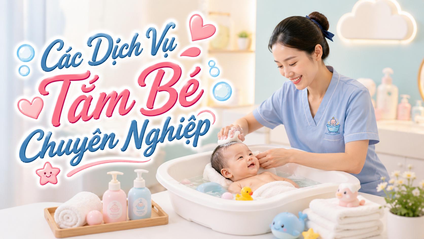 Các dịch vụ tắm bé chuyên nghiệp