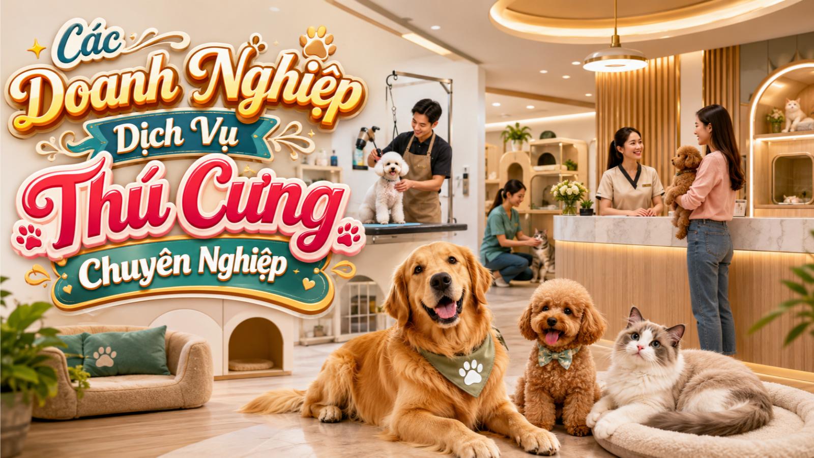 Các doanh nghiệp dịch vụ thú cưng chuyên nghiệp