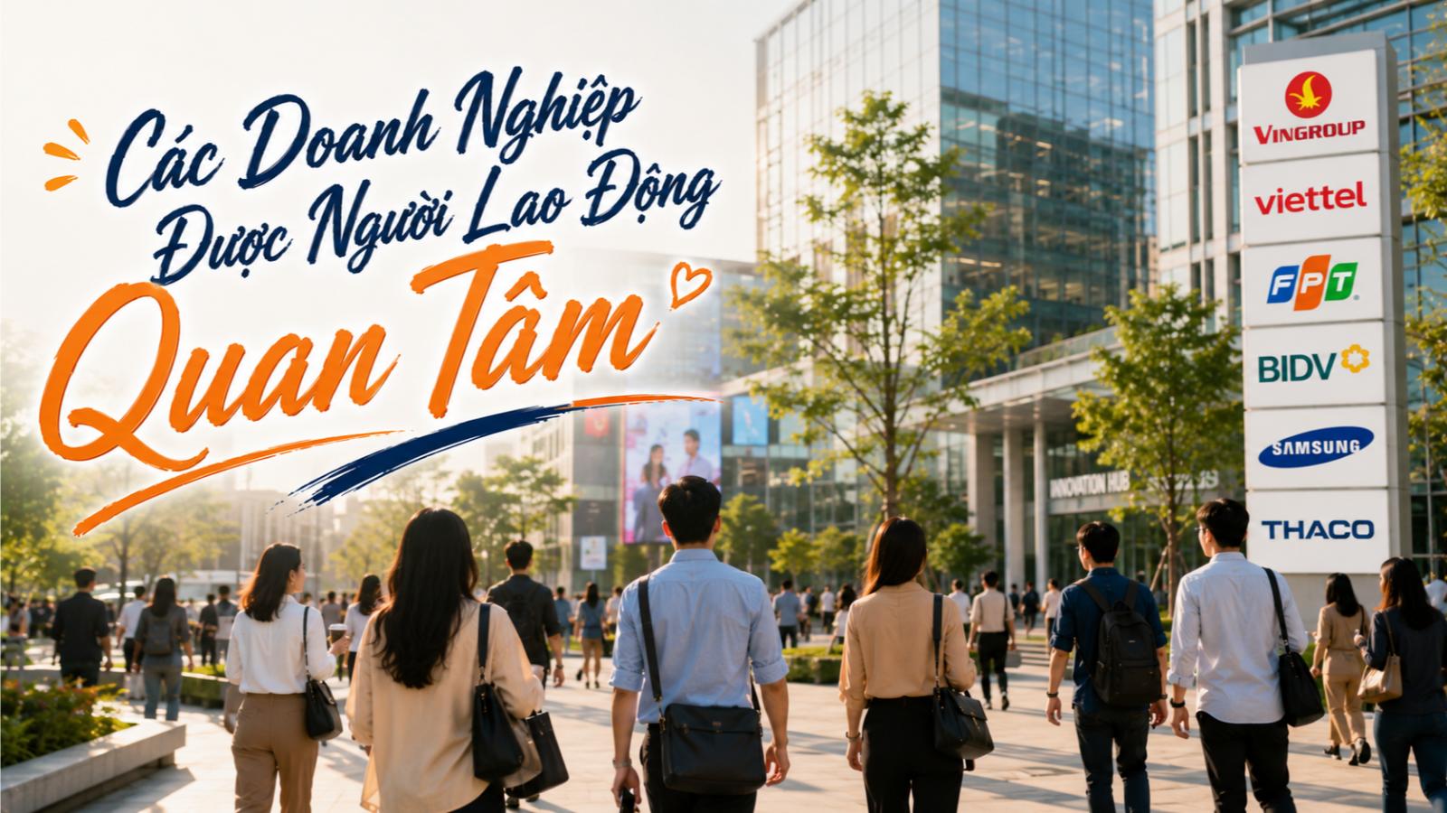 Các doanh nghiệp được người lao động quan tâm