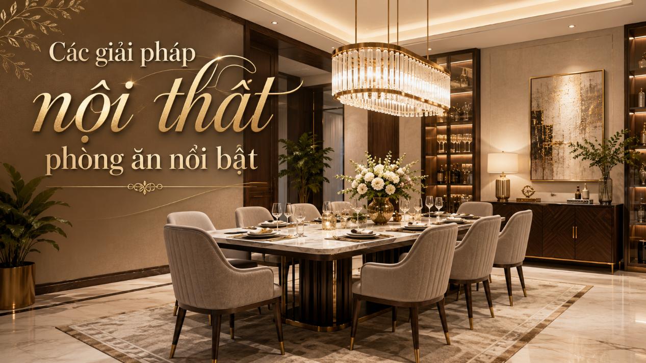 Các giải pháp nội thất phòng ăn nổi bật
