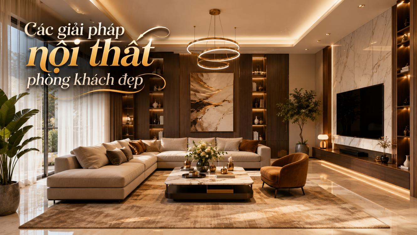 Các giải pháp nội thất phòng khách đẹp