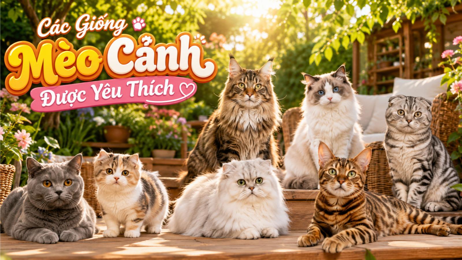 Các Giống Mèo Cảnh Được Yêu Thích