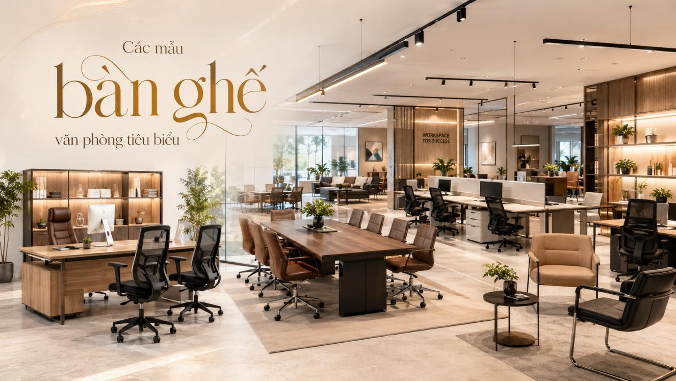 Các mẫu bàn ghế văn phòng tiêu biểu