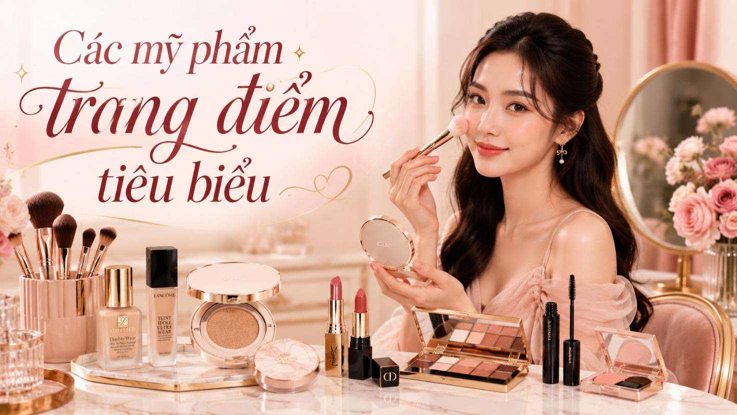 Các mỹ phẩm trang điểm tiêu biểu