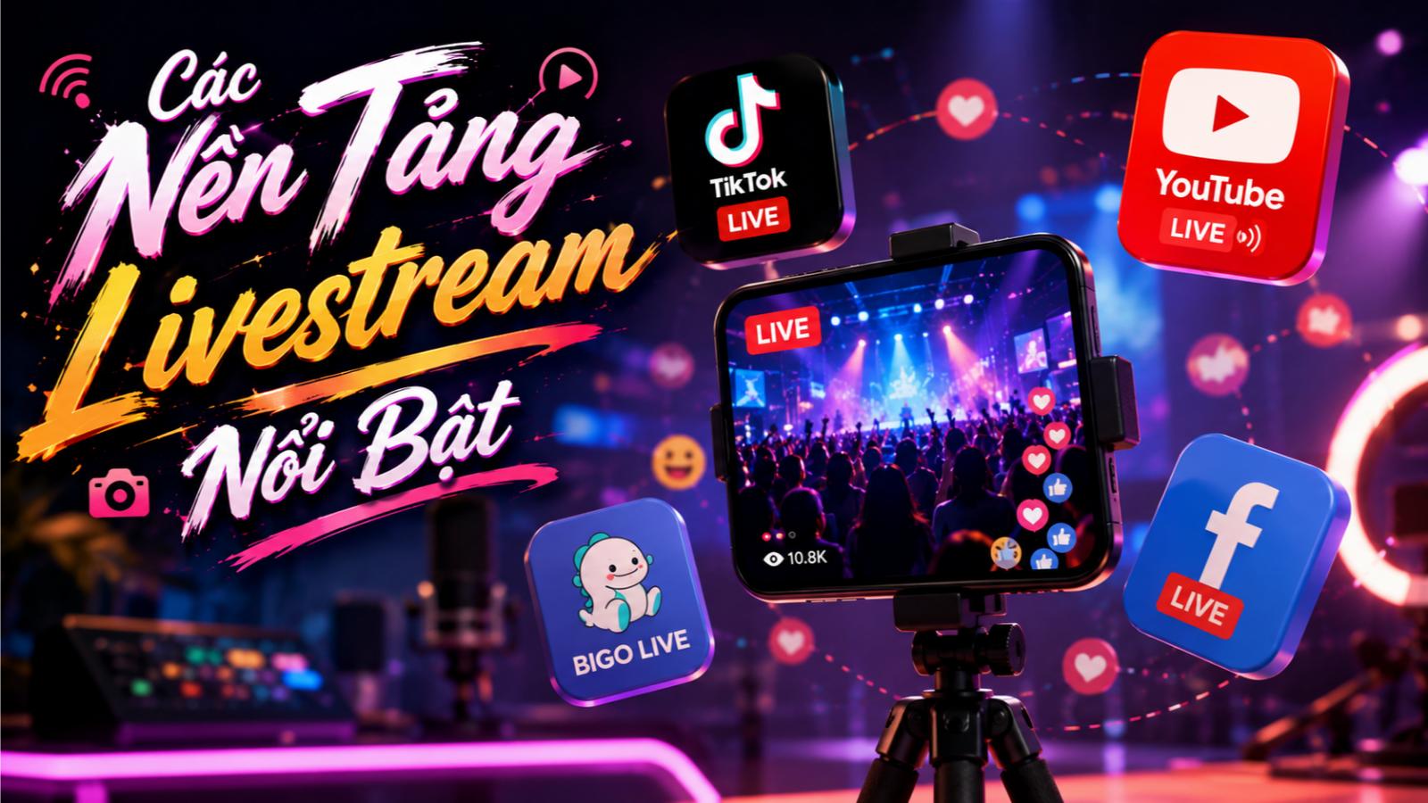 Các nền tảng livestream nổi bật
