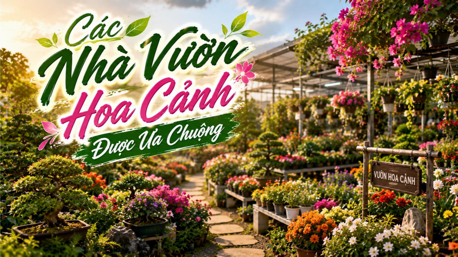 Các nhà vườn hoa cảnh được ưa chuộng