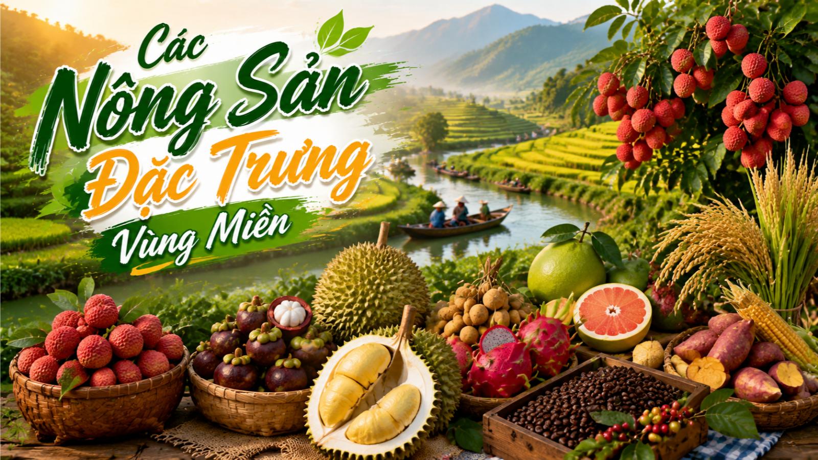 Các nông sản đặc trưng vùng miền