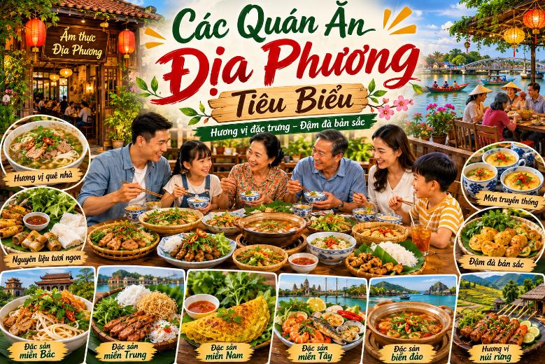 Các Quán Ăn Địa Phương Tiêu Biểu