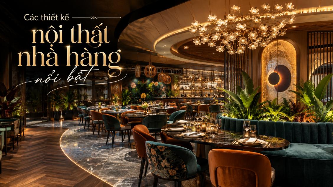 Các thiết kế nội thất nhà hàng nổi bật