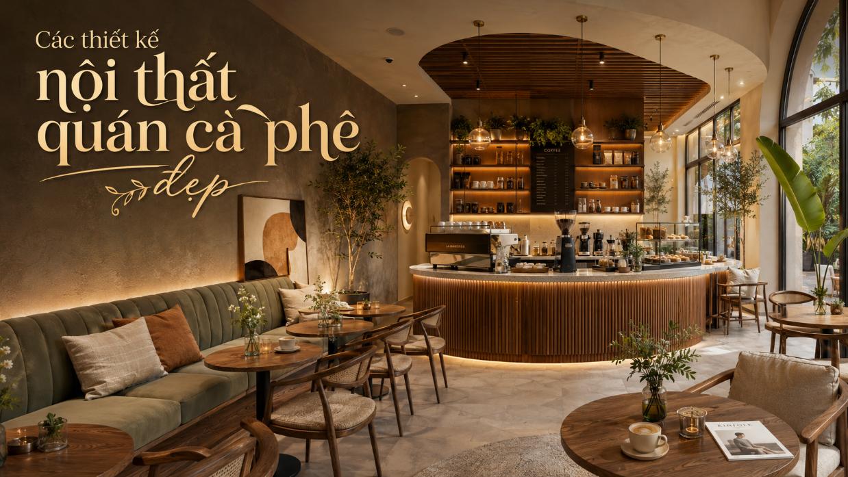 Các thiết kế nội thất quán cà phê đẹp