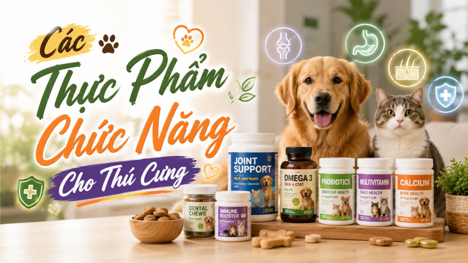 Các thực phẩm chức năng cho thú cưng