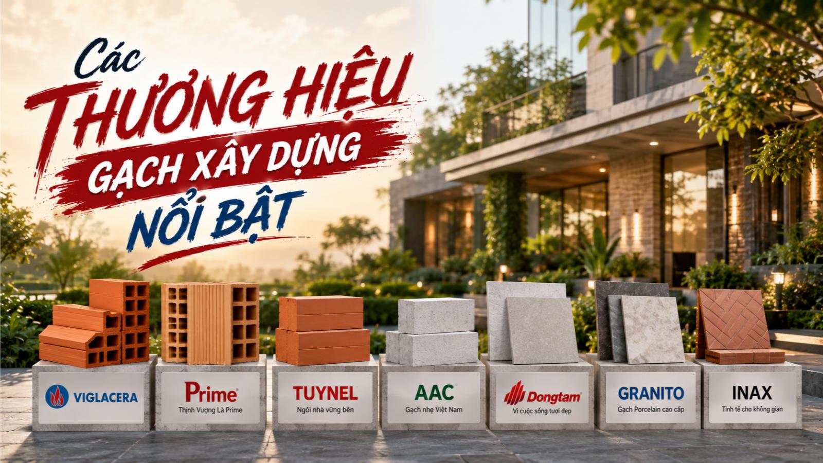 Các thương hiệu gạch xây dựng nổi bật
