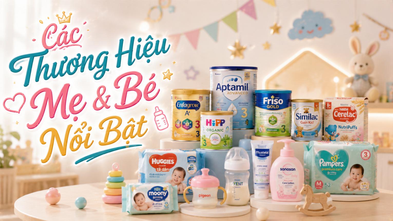 Các thương hiệu mẹ và bé nổi bật