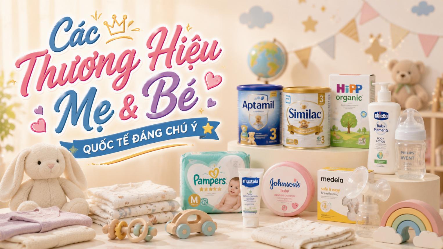 Các thương hiệu mẹ và bé quốc tế đáng chú ý