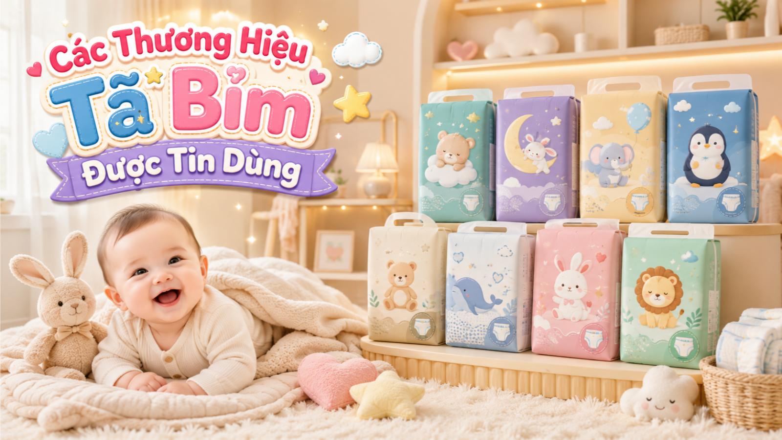 Các thương hiệu tã bỉm được tin dùng
