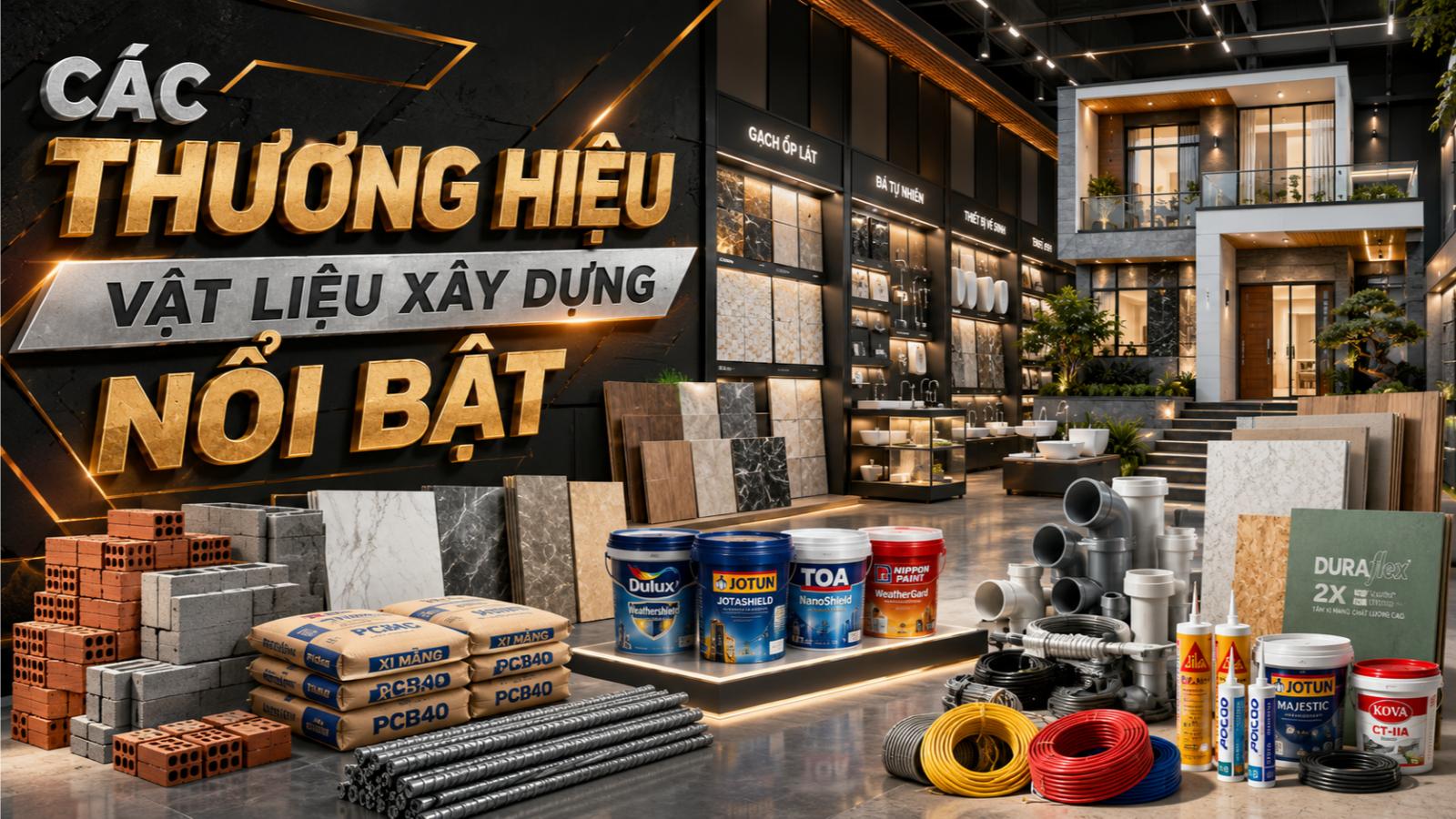 Các thương hiệu vật liệu xây dựng nổi bật
