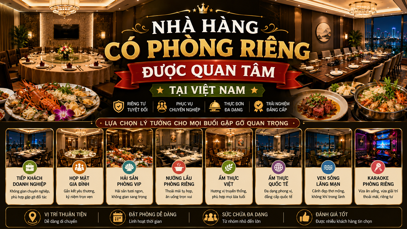 Nhà Hàng Có Phòng Riêng Được Quan Tâm Tại Việt Nam