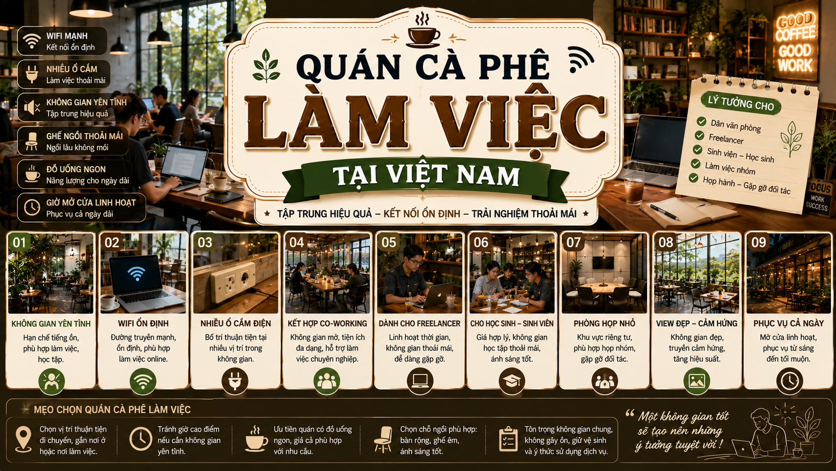 Quán Cà Phê Làm Việc Được Yêu Thích Tại Việt Nam