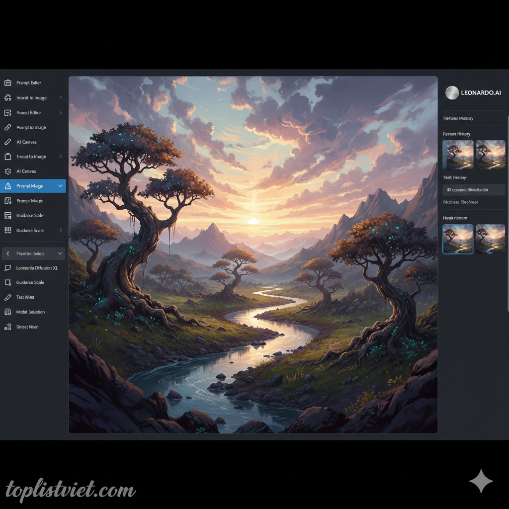 Leonardo.ai cung cấp giao diện trực quan và nhiều token miễn phí mỗi ngày.