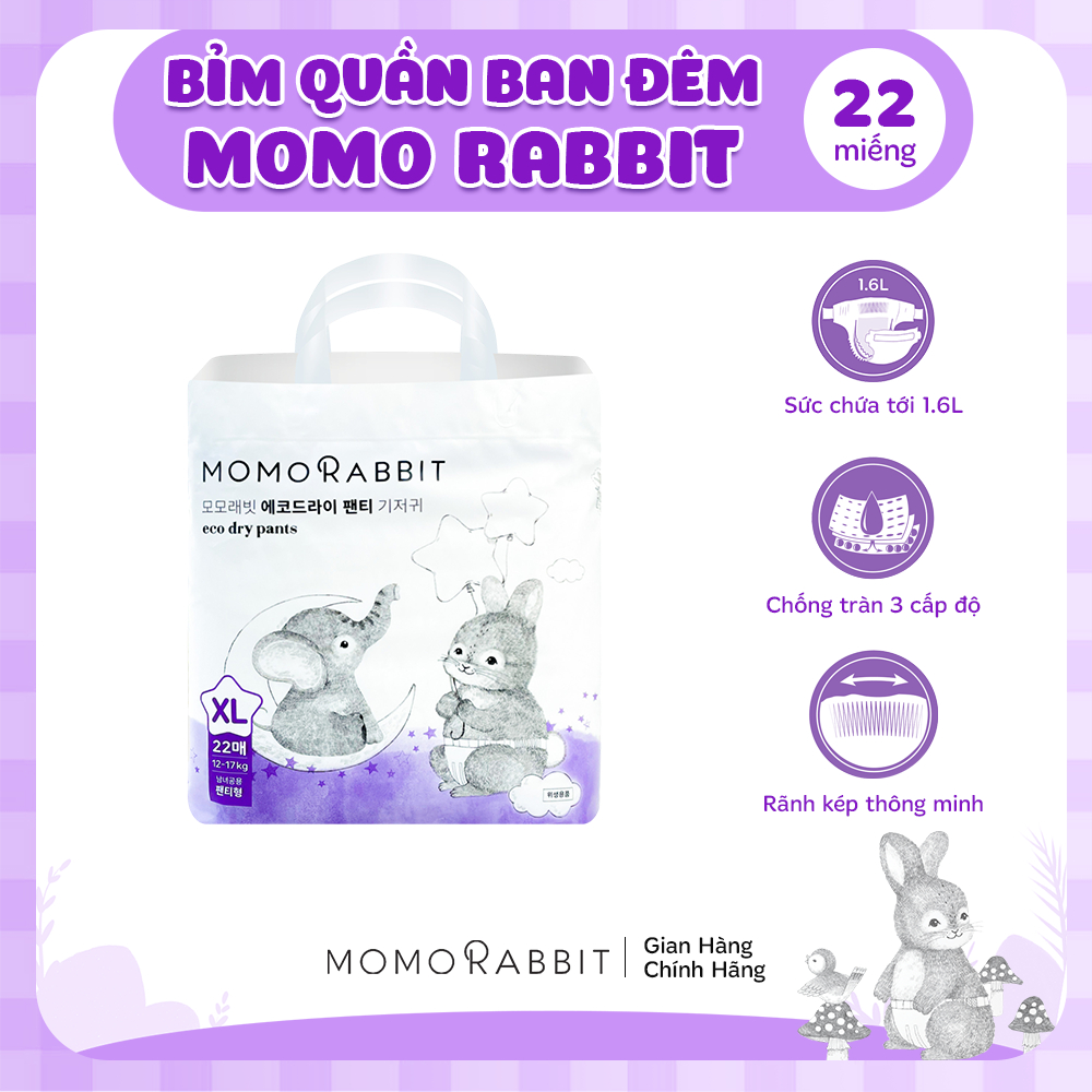 Momo Rabbit – Bỉm Hàn Xẻng Cho Bé đùi To